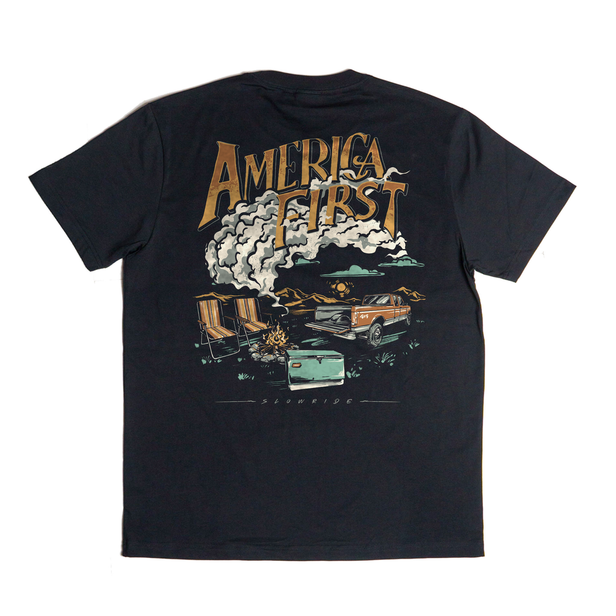 Campfire Tee - Black back