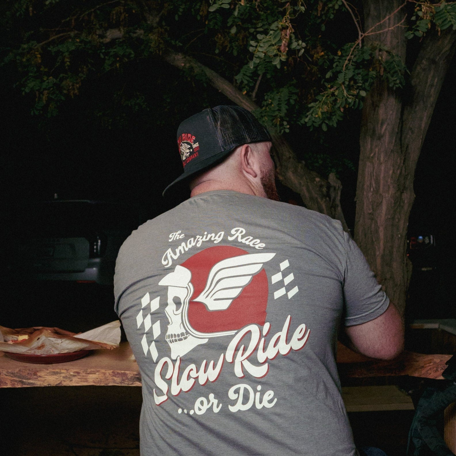 Amazing Race Tee (Grey) - Slow Ride