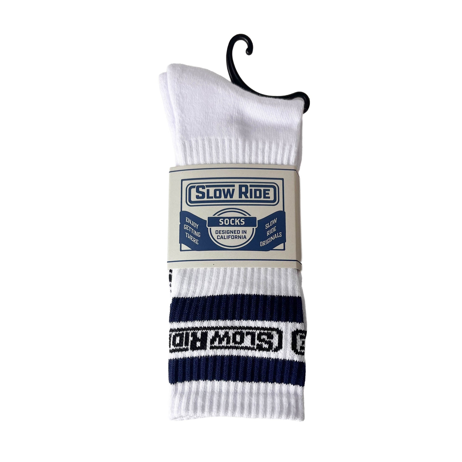 Basic Striped Sock (White) - Slow Ride