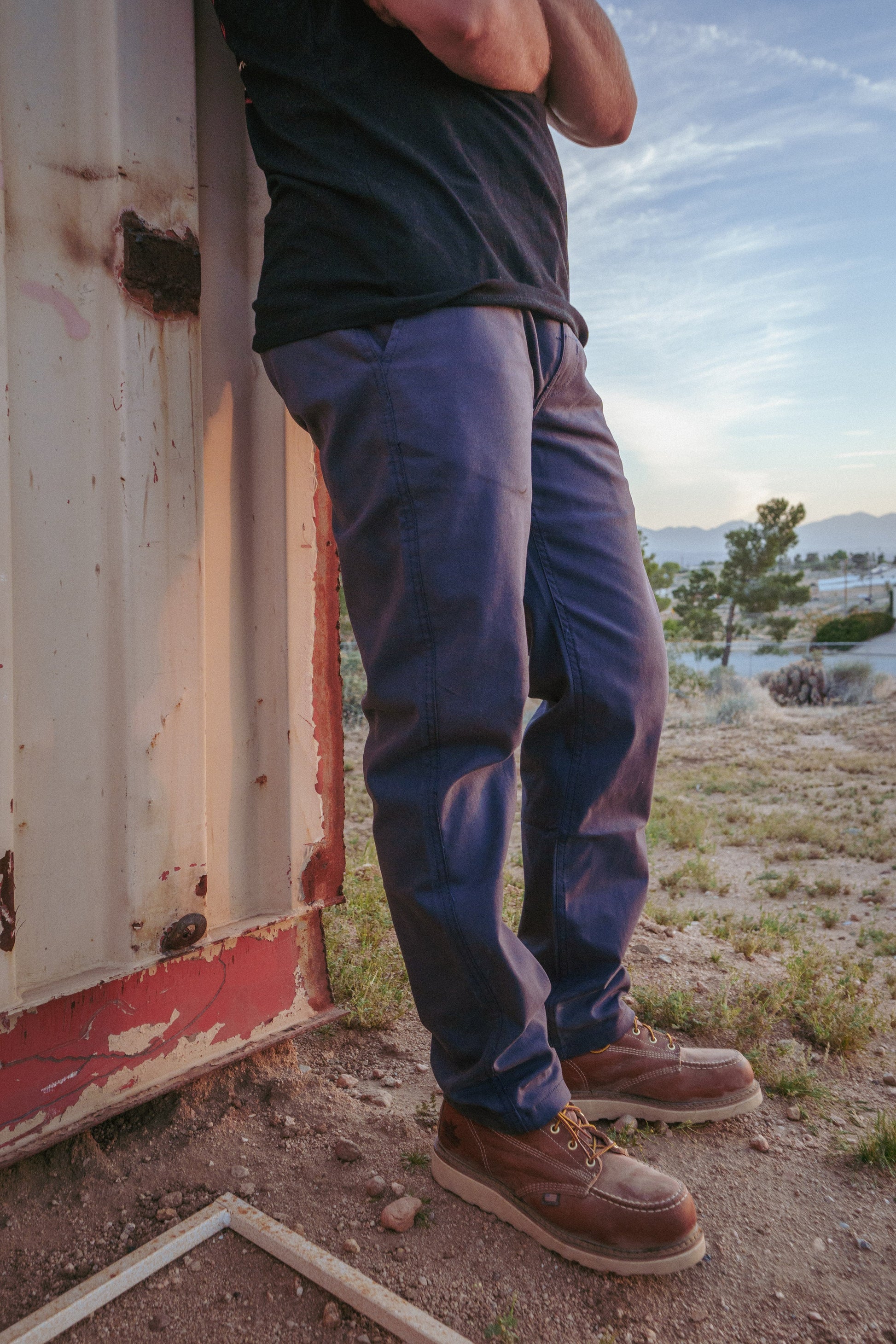 Chino Work Pant Vintage Navy - Slow Ride
