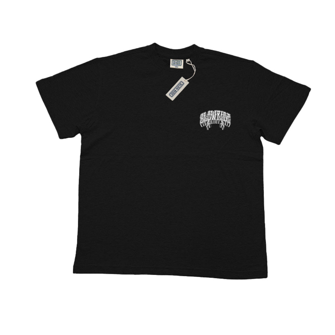 Desert Trip Heavy Weight Tee (Black/White) - Slow Ride