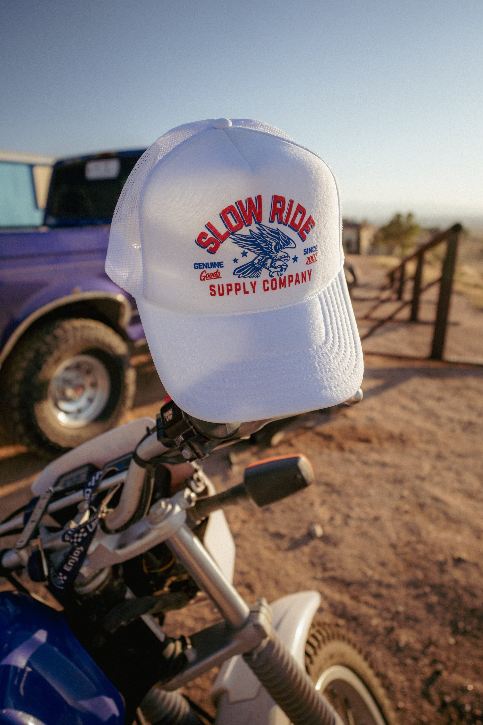 Patriot Foam Trucker Hat (Red/White/Blue) - Slow Ride