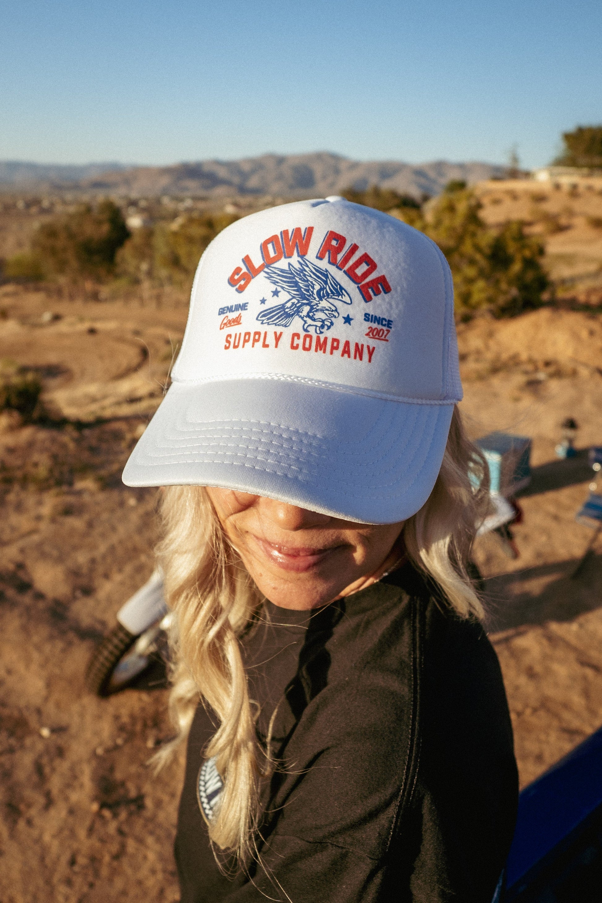 Patriot Foam Trucker Hat (Red/White/Blue) - Slow Ride