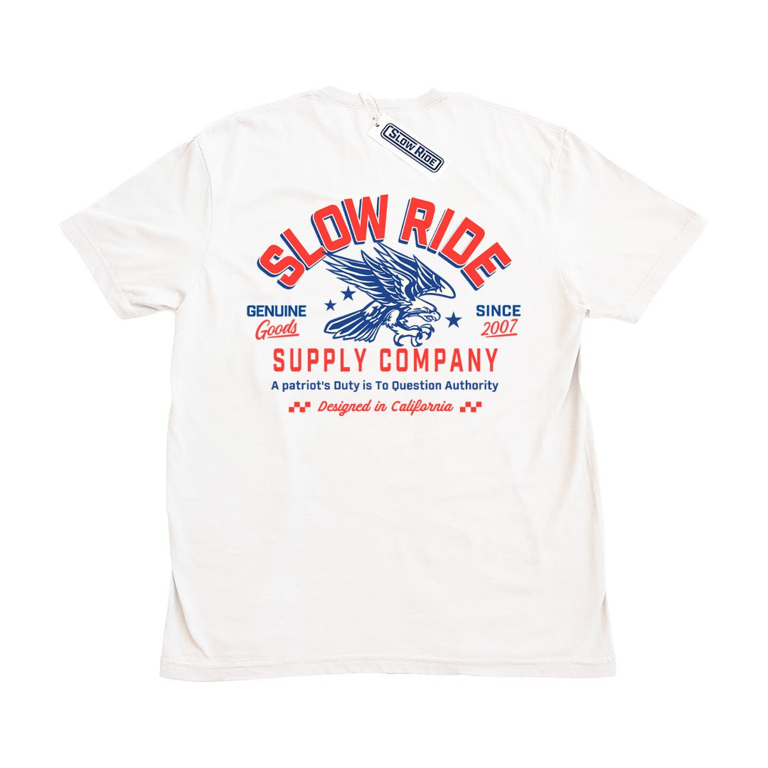 Patriot Tee (White) - Slow Ride