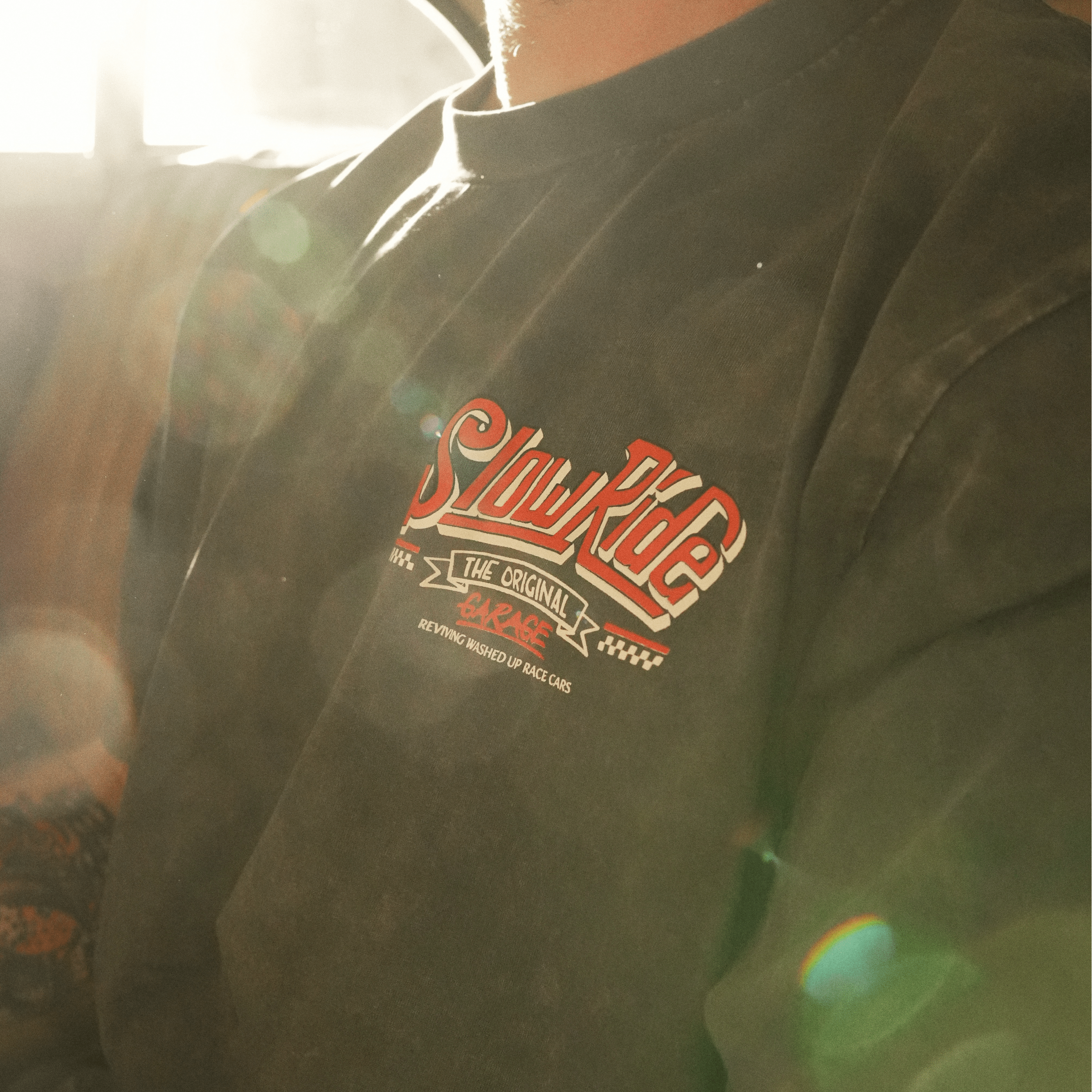 Pinstripe Tee - Slow Ride