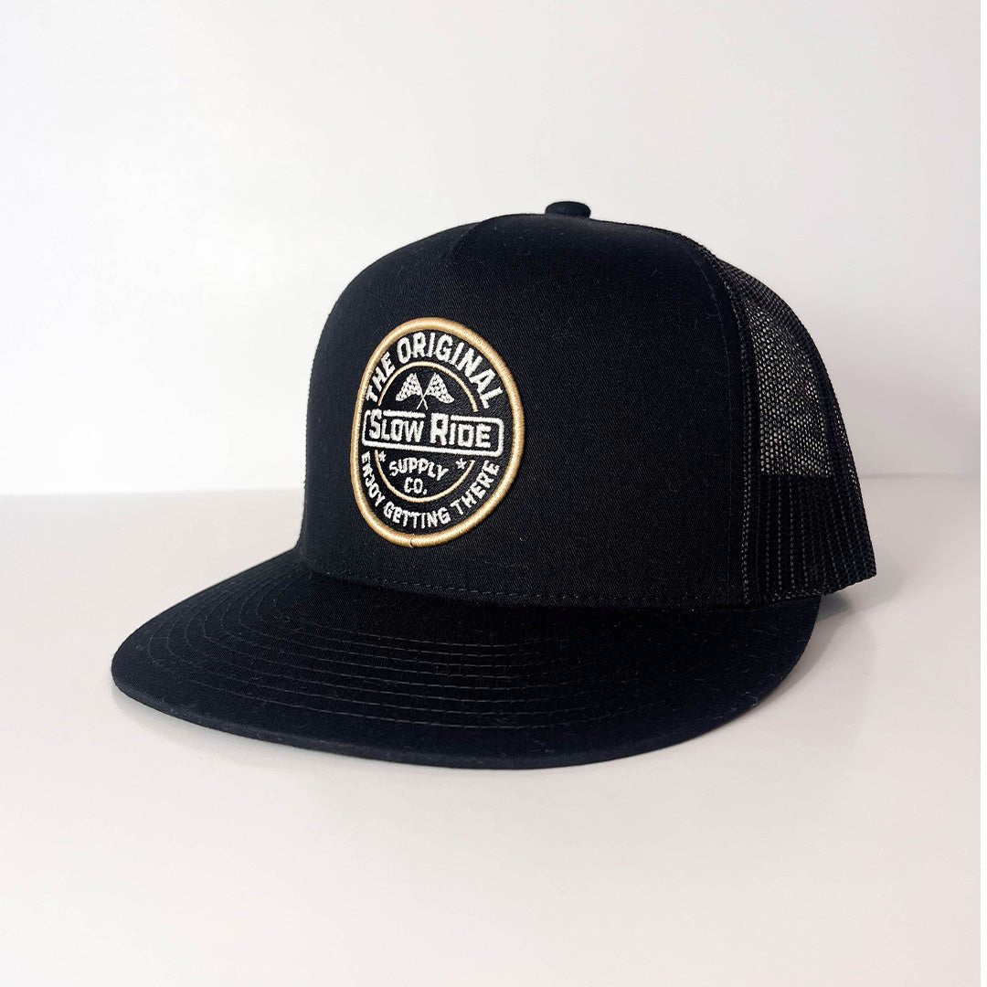 Punch Mesh Snapback (Black) - Slow Ride