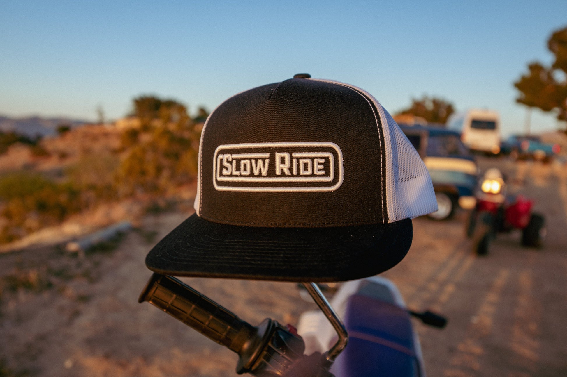Radio Mesh Snapback (Brown/White) - Slow Ride