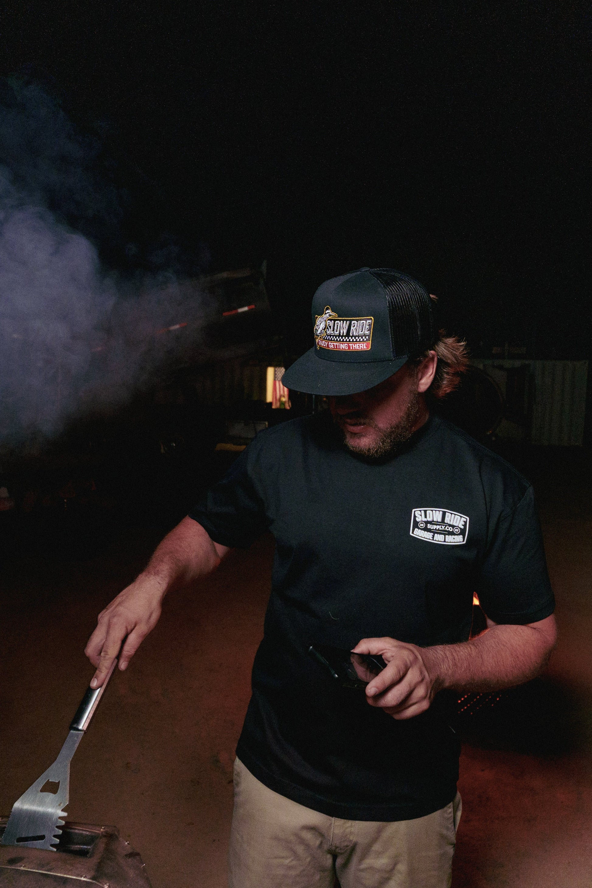 Roadrunner Mesh Snapback (Black) - Slow Ride