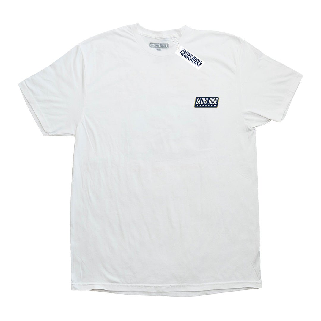 Roadrunner Tee (White) - Slow Ride