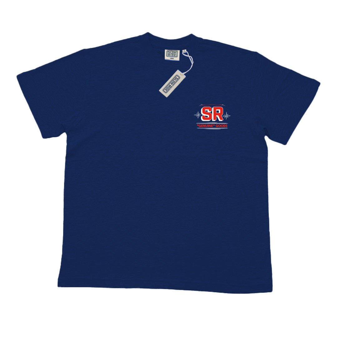 Sign Paint Tee (Navy) - Slow Ride
