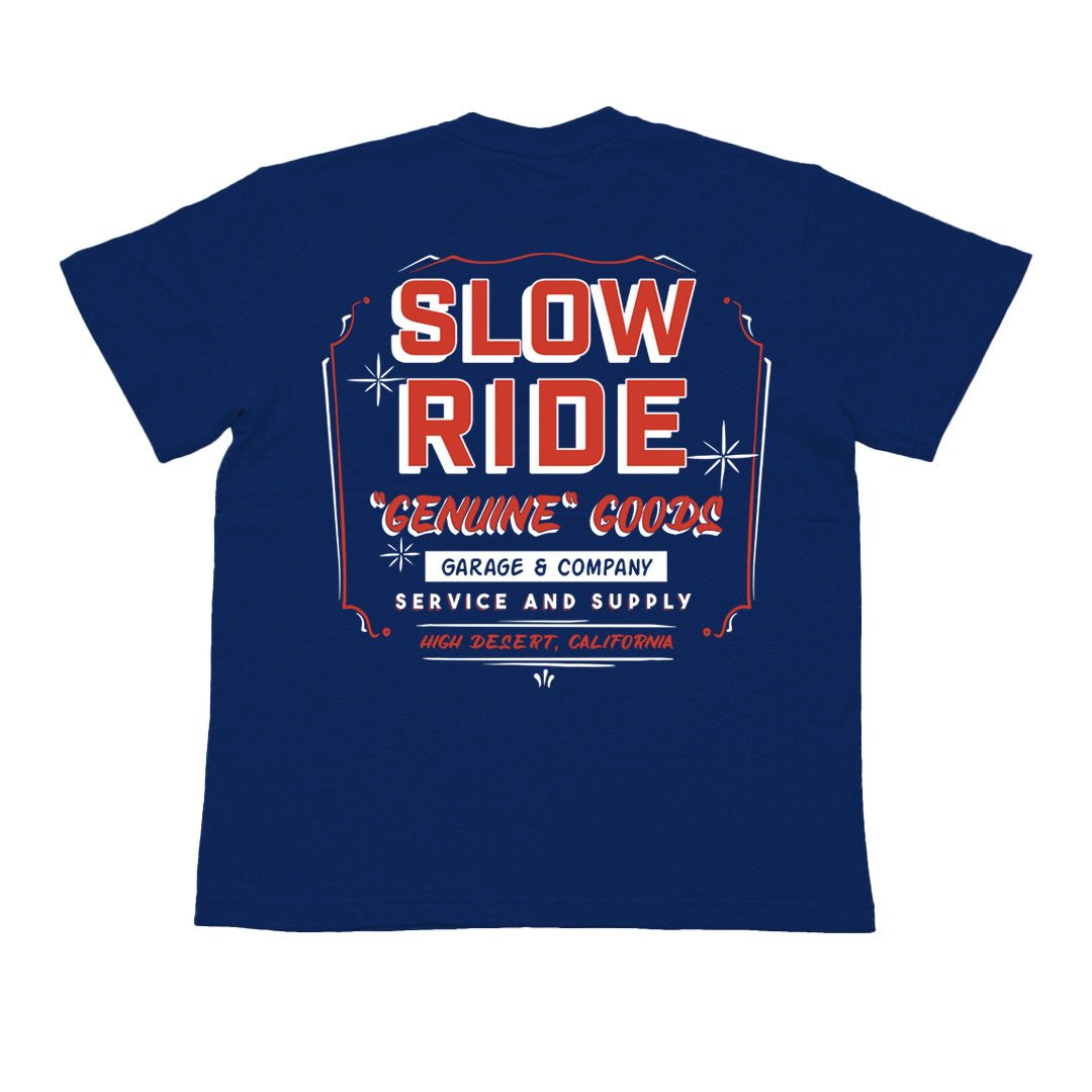 Sign Paint Tee (Navy) - Slow Ride