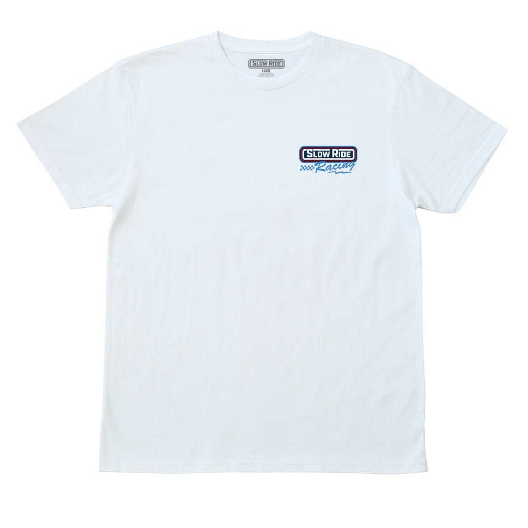 SlowRide Racing Tee (White) - Slow Ride