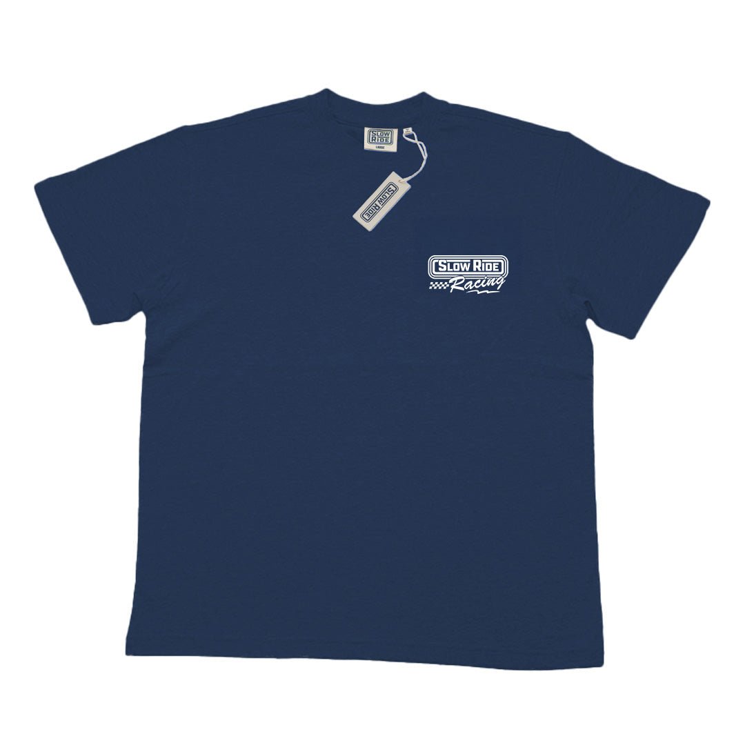 SlowRide Racing Heavy Tee (Navy) - Slow Ride