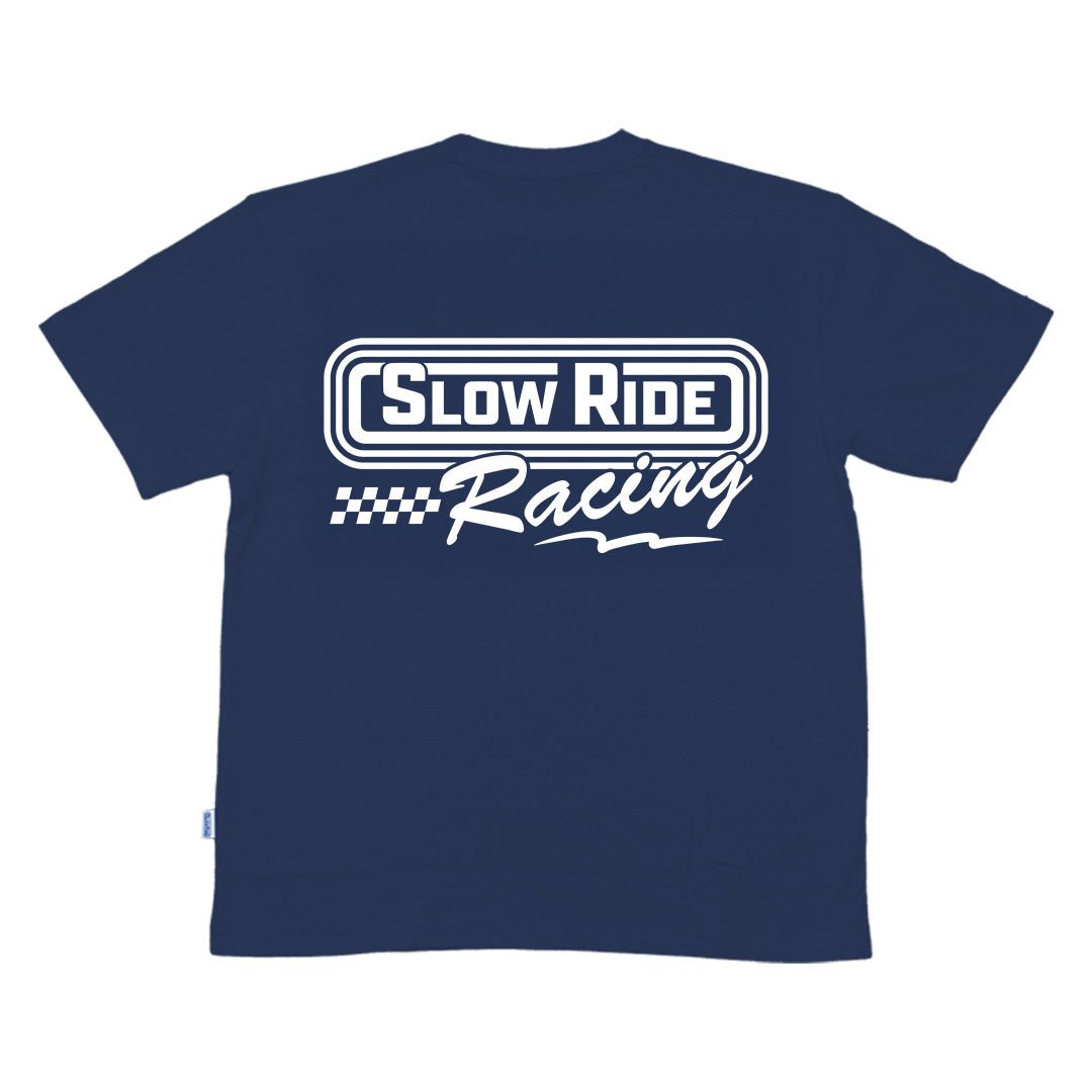 SlowRide Racing Heavy Tee (Navy) - Slow Ride