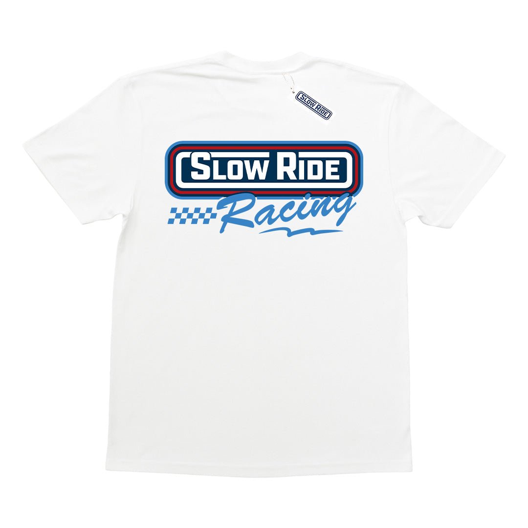 SlowRide Racing Tee (White) - Slow Ride