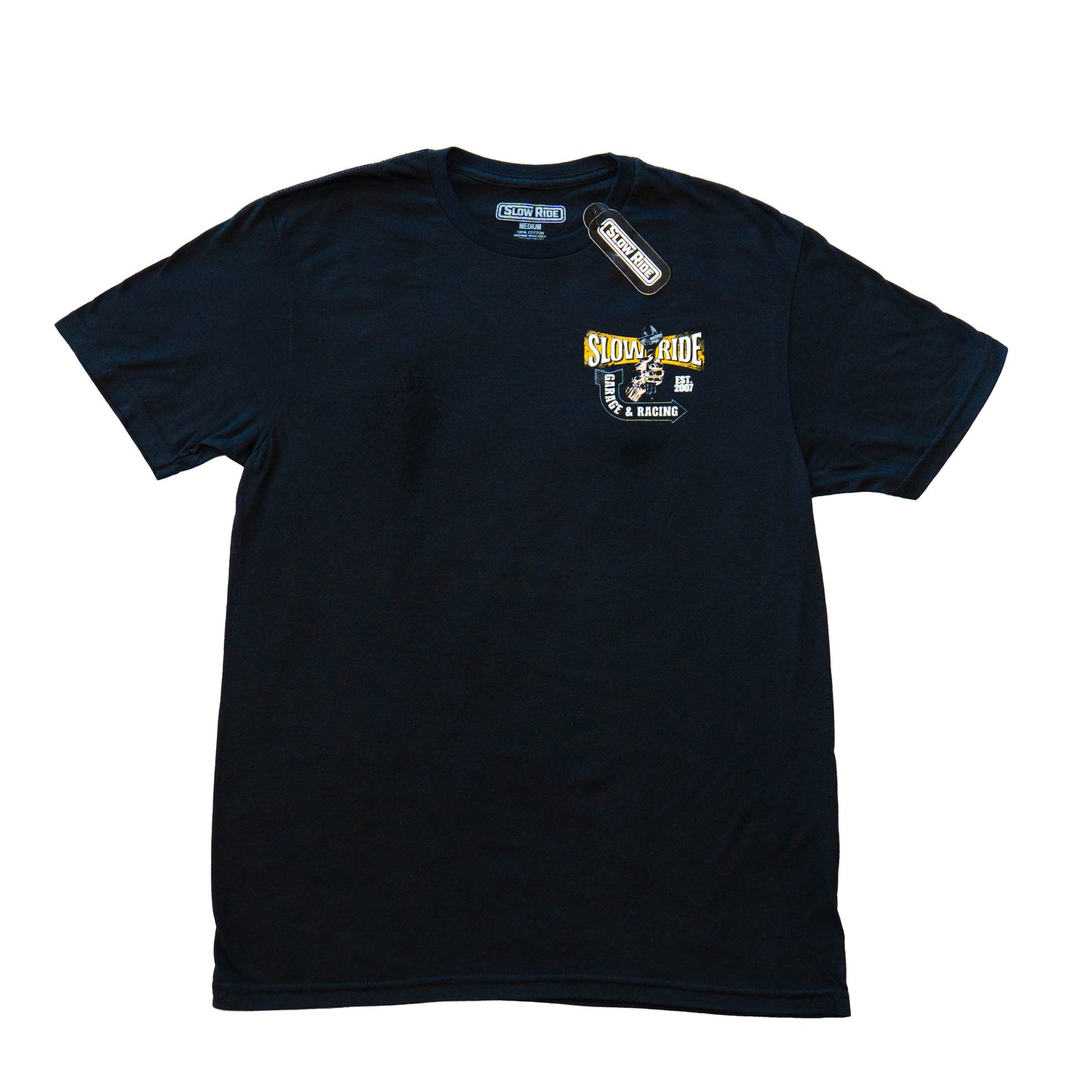 Wrenches n Racing Tee (Black) - Slow Ride