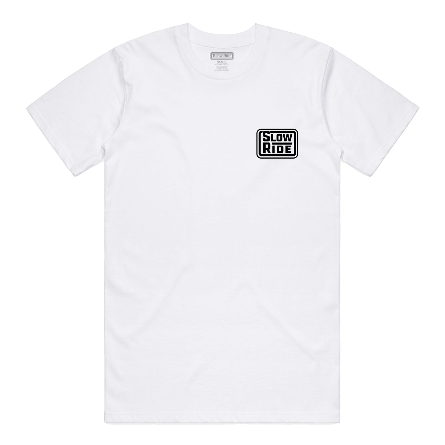 Radio Stacked T-Shirt (White) - Slow Ride