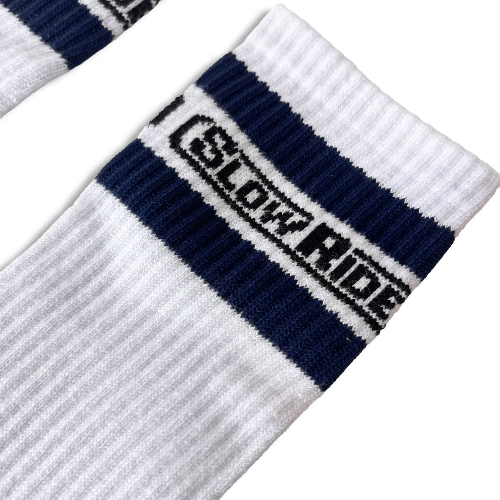 Basic Striped Sock (White) - Slow Ride