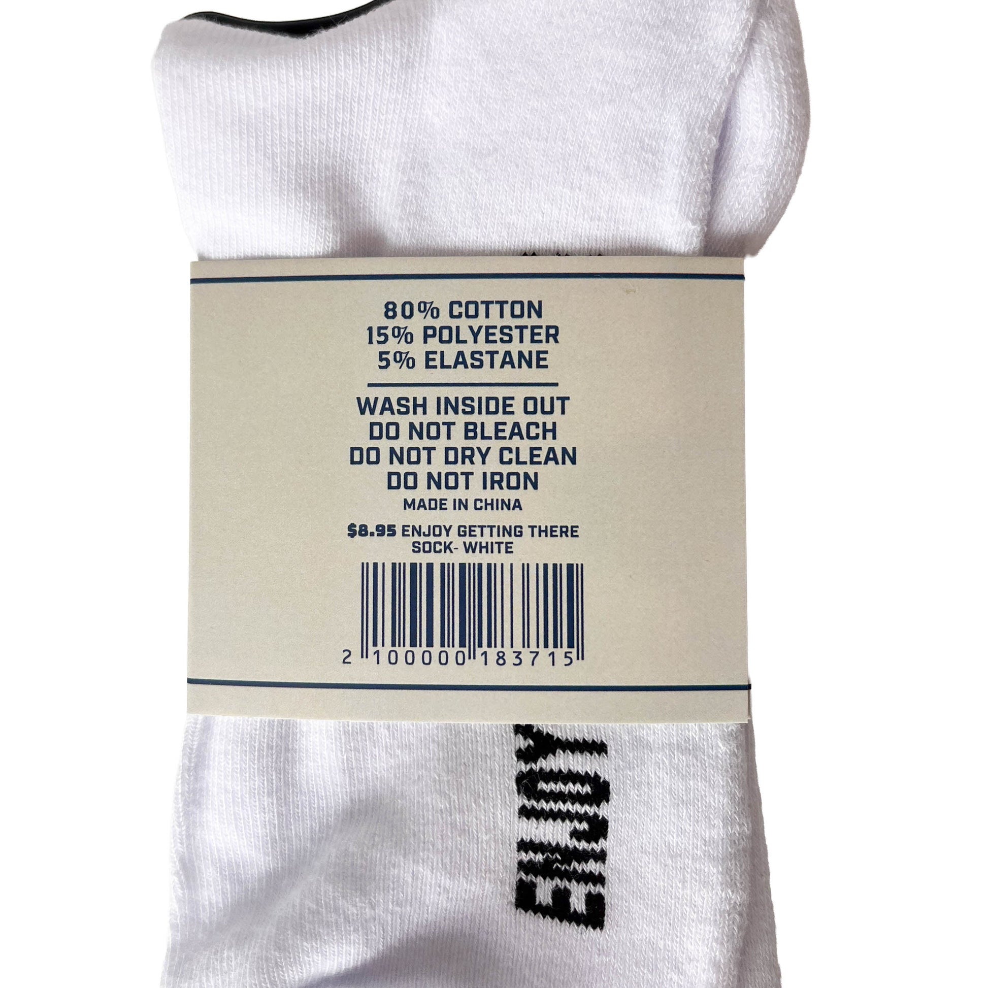 Basic Striped Sock (White) - Slow Ride