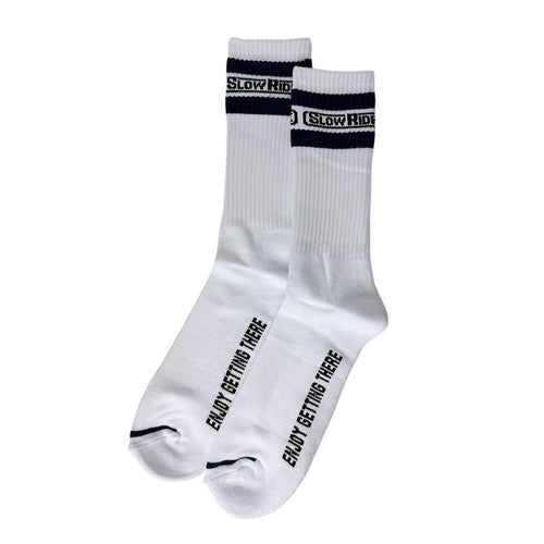 Basic Striped Sock (White) - Slow Ride