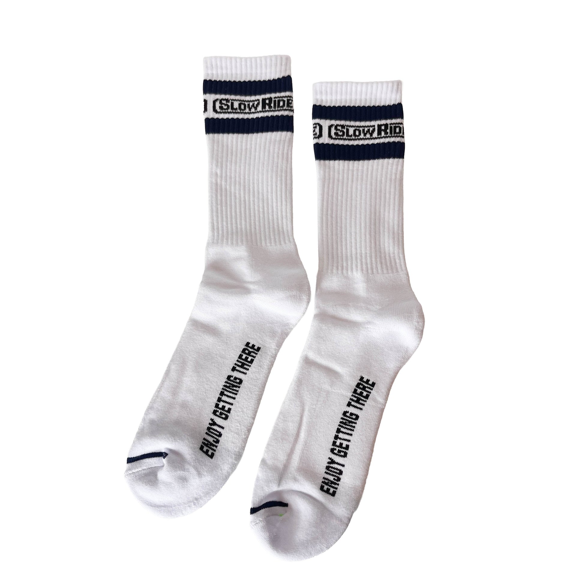 Basic Striped Sock (White) - Slow Ride