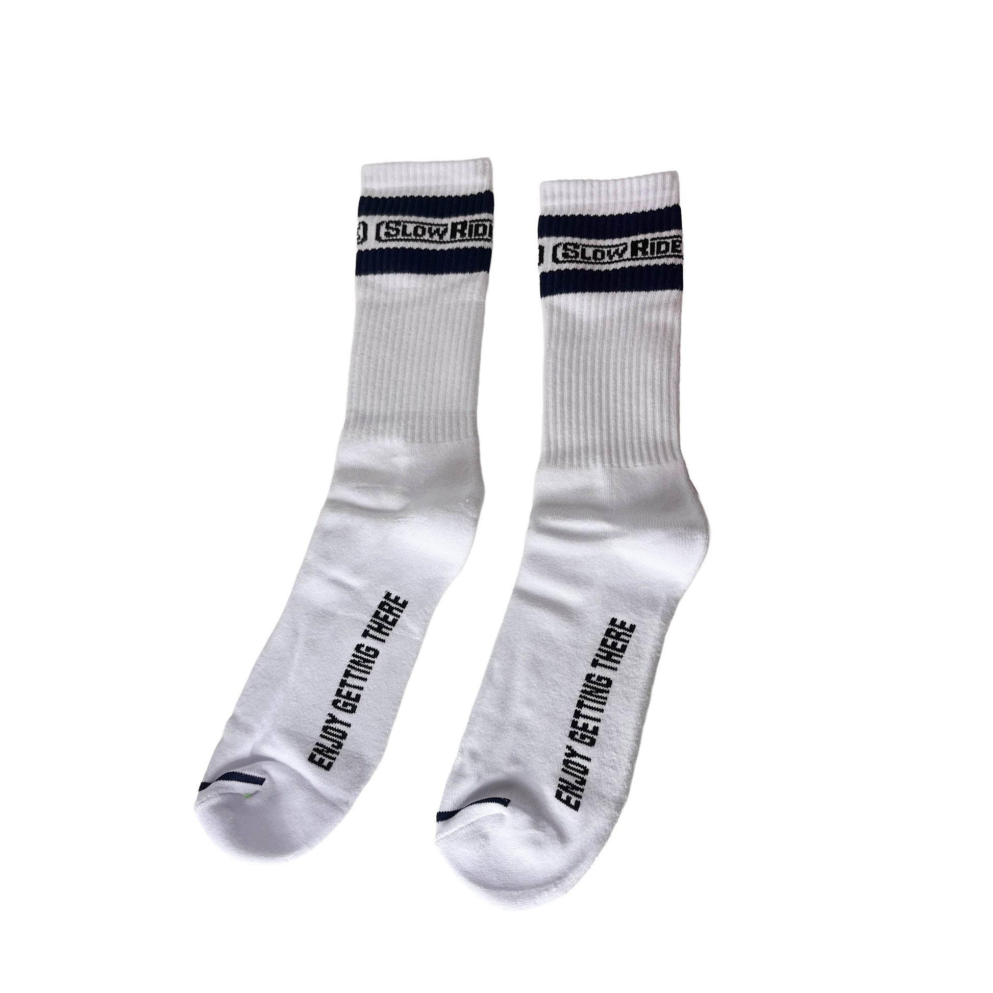 Basic Striped Sock (White) - Slow Ride