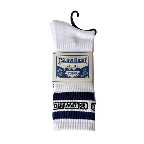 Basic Striped Sock (White) - Slow Ride