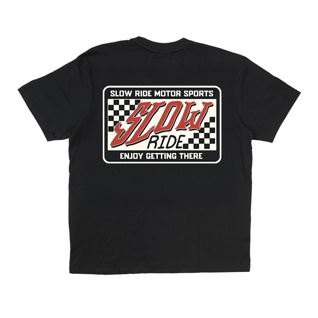 Check Patch Heavy Tee - Slow Ride