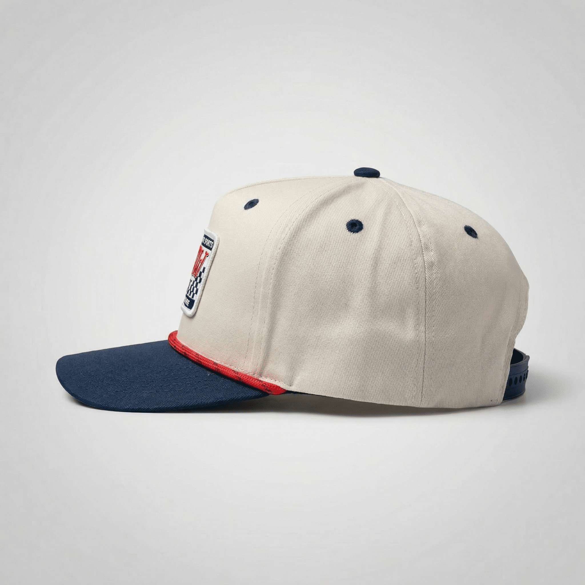 Check Patch Structured Canvas Hat - Slow Ride