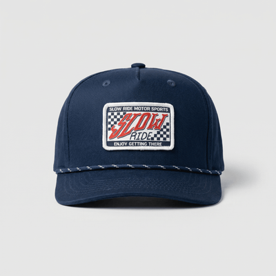 Check Patch Structured Canvas Hat - Slow Ride