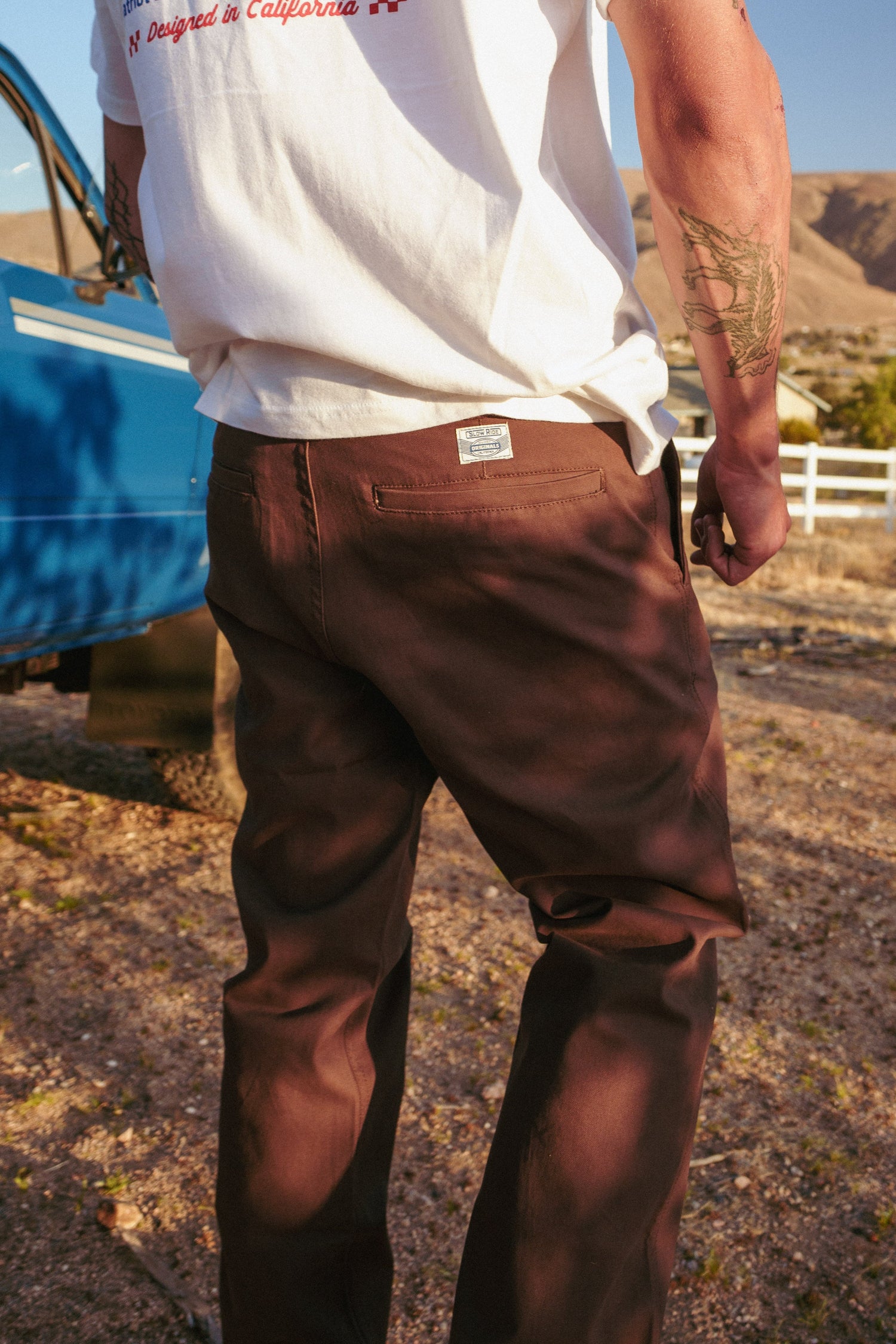 Chino Work Pant Brown - Slow Ride