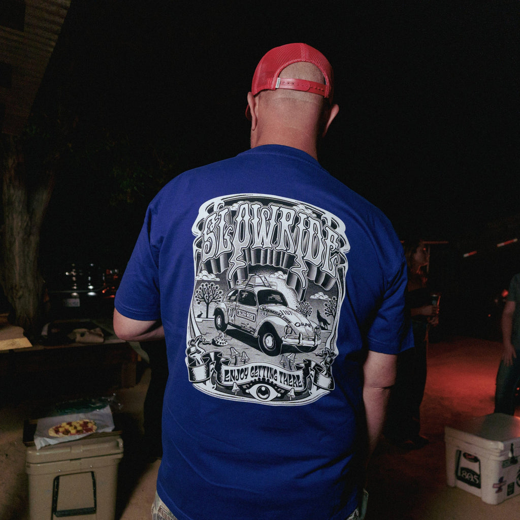 Desert Trip Heavy Weight Tee (Navy) - Slow Ride