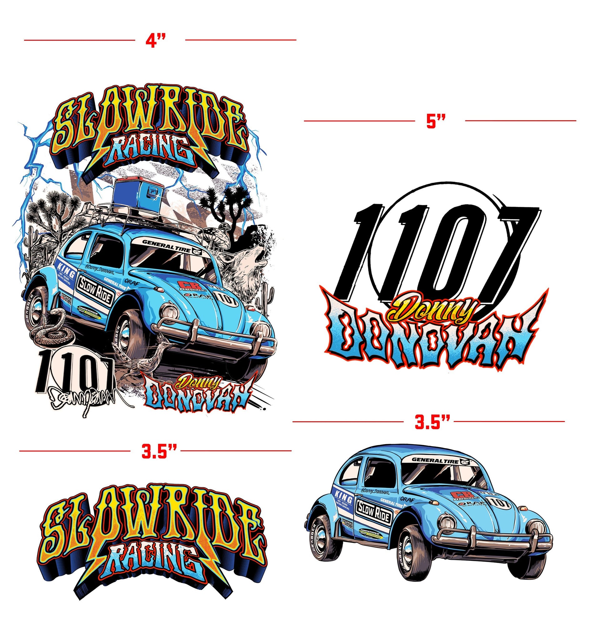 Donny Donovan 1107 Sticker Pack - Slow Ride