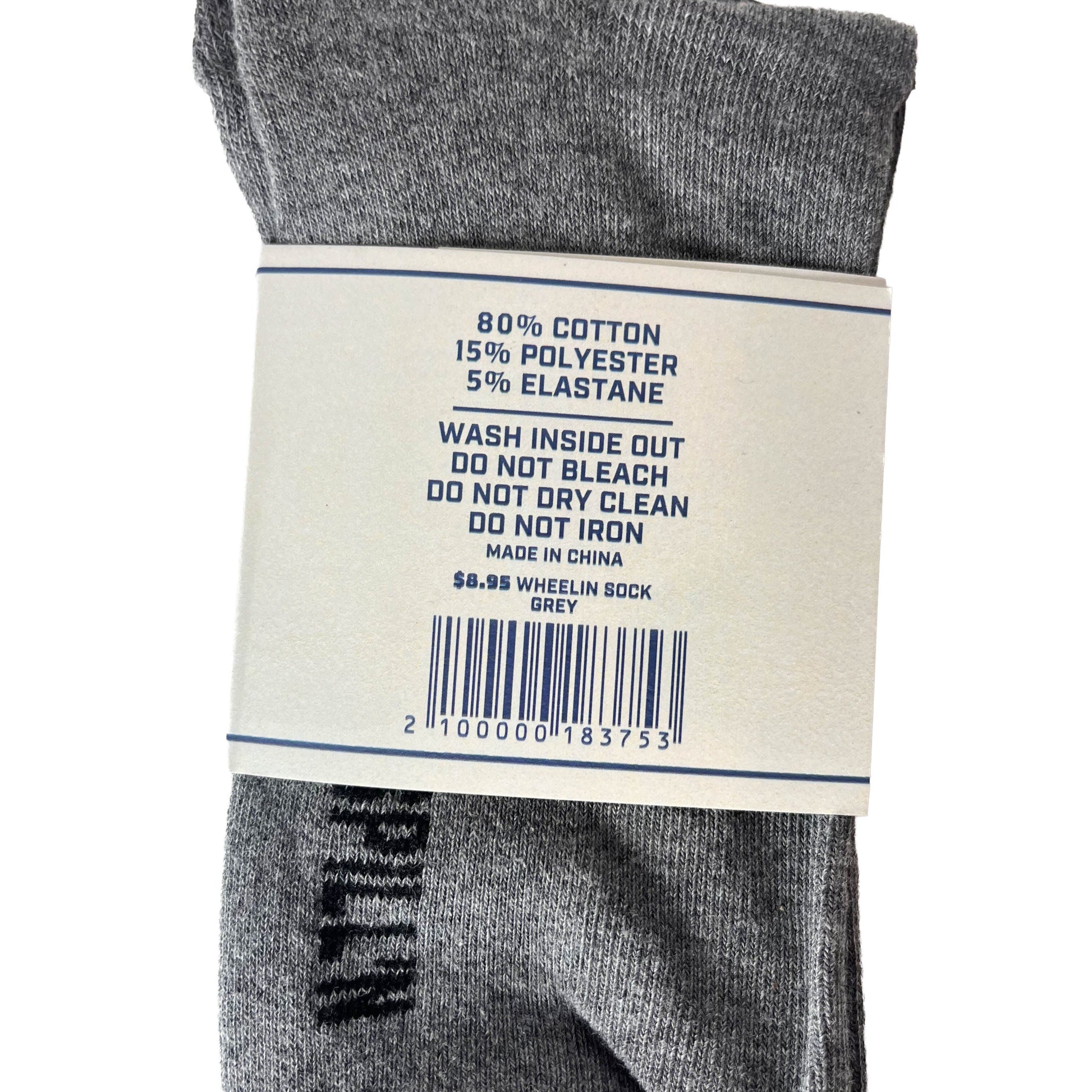 Embroidered Sock (Grey) - Slow Ride