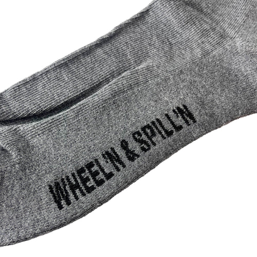 Embroidered Sock (Grey) - Slow Ride
