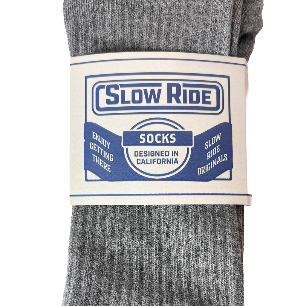 Embroidered Sock (Grey) - Slow Ride