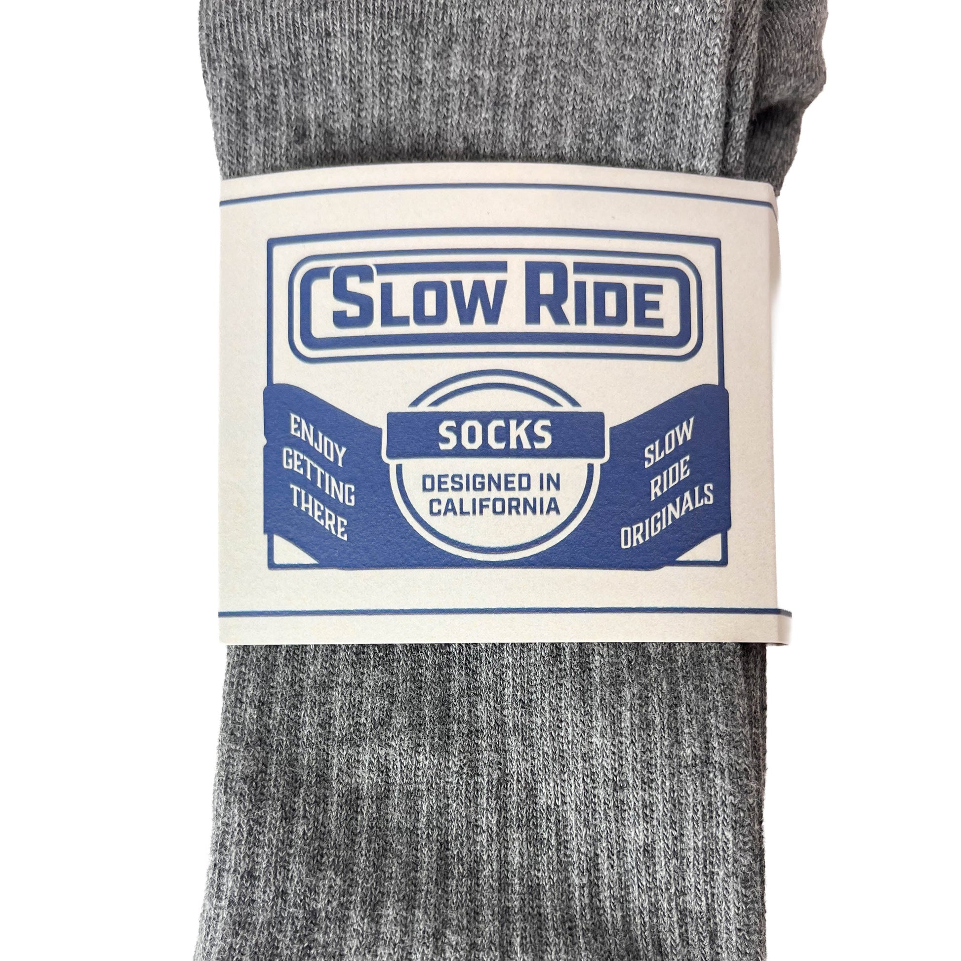 Embroidered Sock (Grey) - Slow Ride