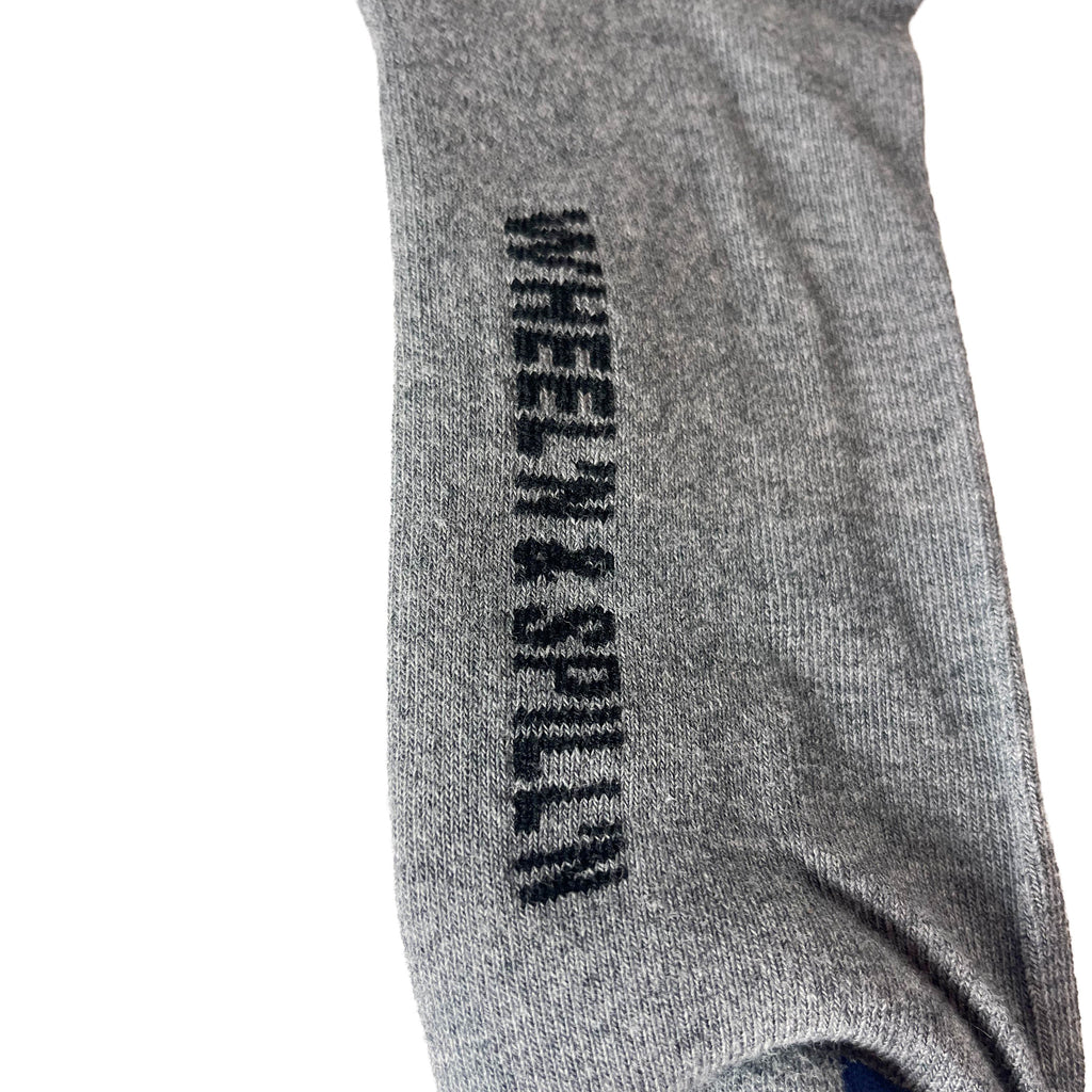 Embroidered Sock (Grey) - Slow Ride