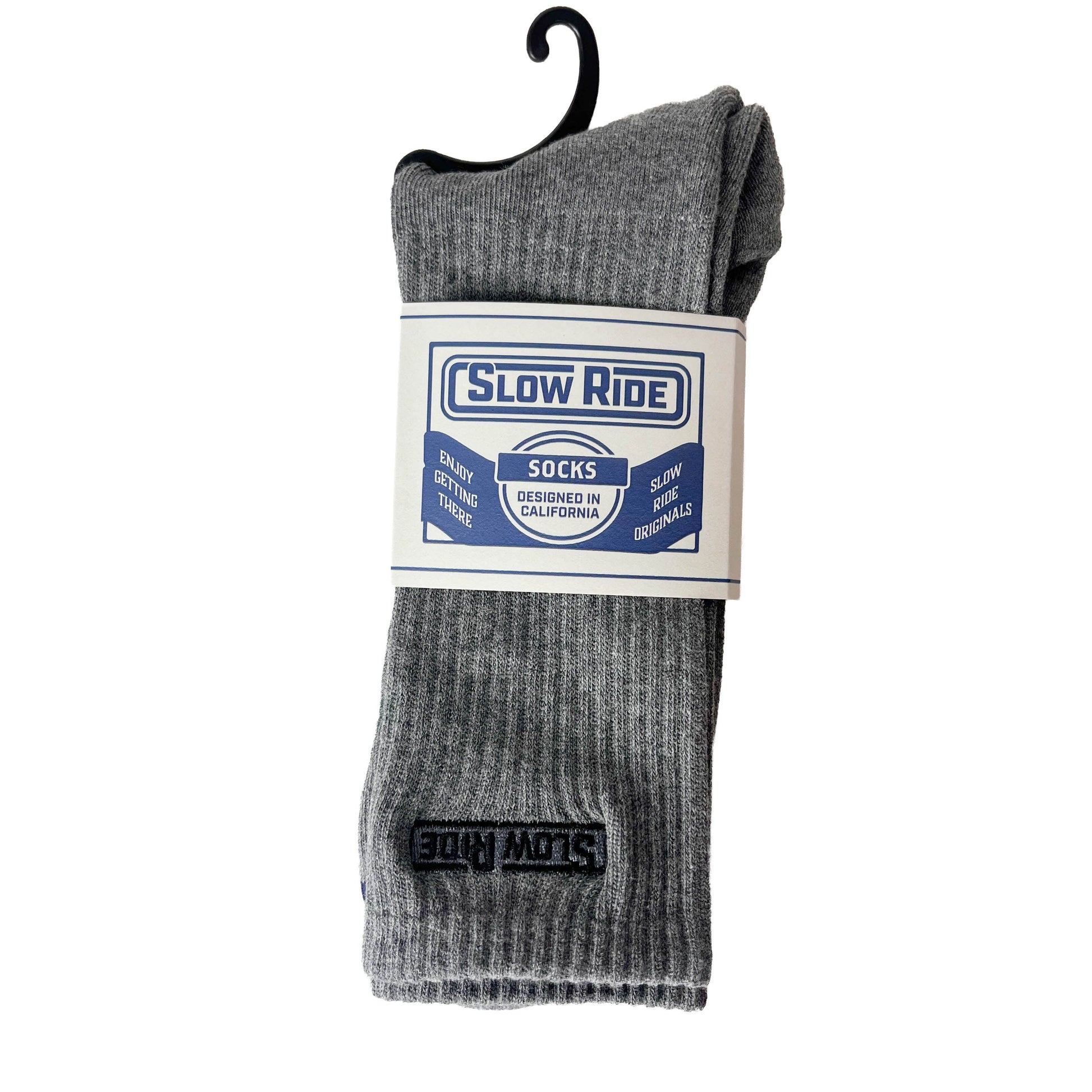 Embroidered Sock (Grey) - Slow Ride