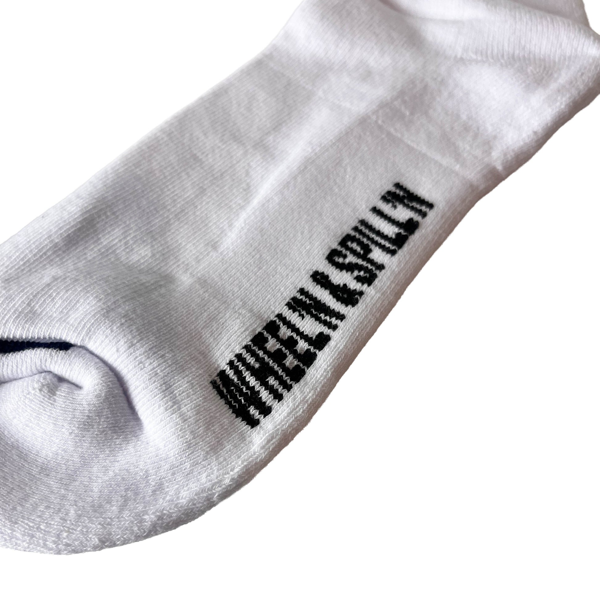 Embroidered Sock (White) - Slow Ride