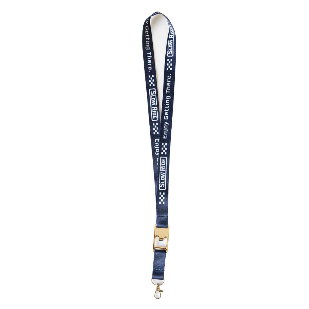 Enjoy Getting There. Lanyard (Navy) - Slow Ride