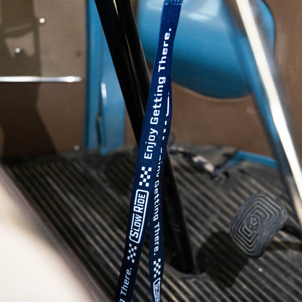 Enjoy Getting There. Lanyard (Navy) - Slow Ride