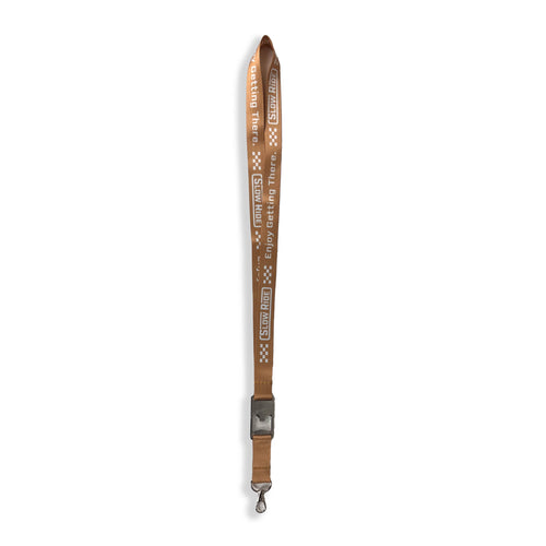 Enjoy Getting There. Lanyard (Tan) - Slow Ride