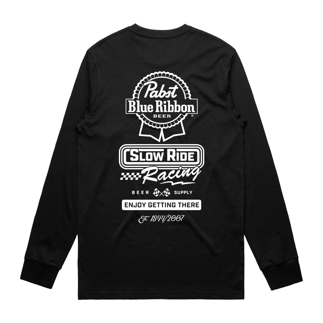 Pabst Stacked L/S Tee - Slow Ride