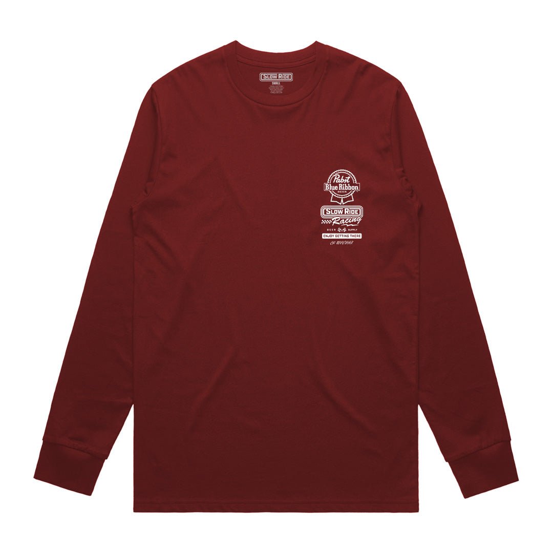 Pabst Stacked L/S Tee - Slow Ride