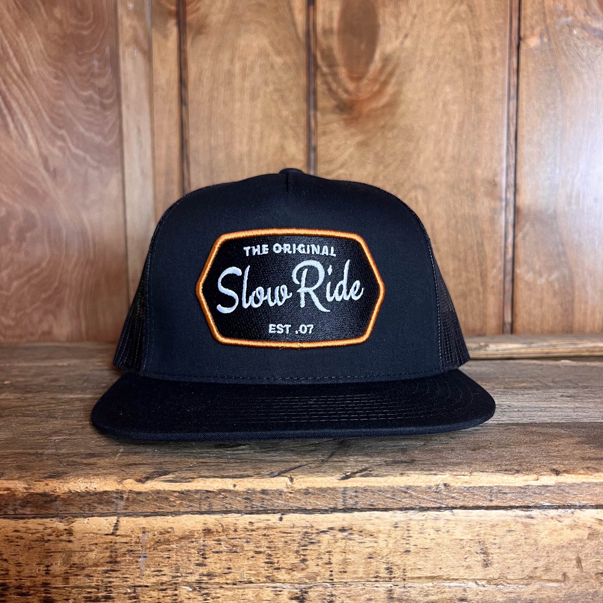 Patch Trucker Hat (Black) - Slow Ride