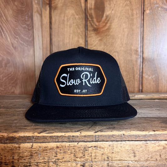 Patch Trucker Hat (Black) - Slow Ride
