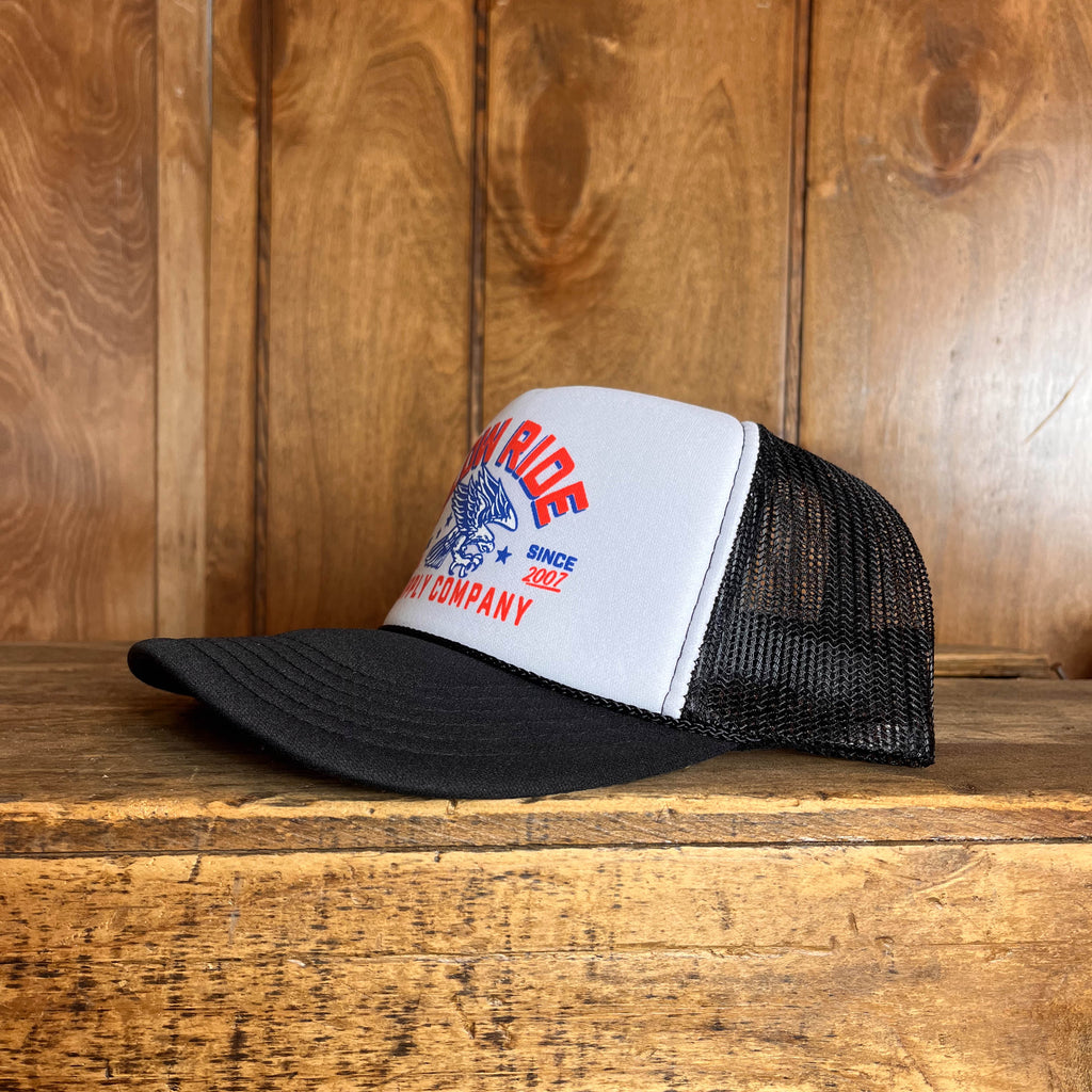 Patriot Foam Trucker Hat (Black/White) - Slow Ride