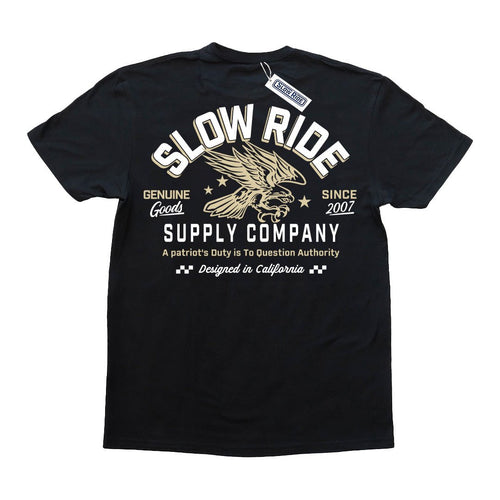 Patriot Tee (Black/Tan) - Slow Ride