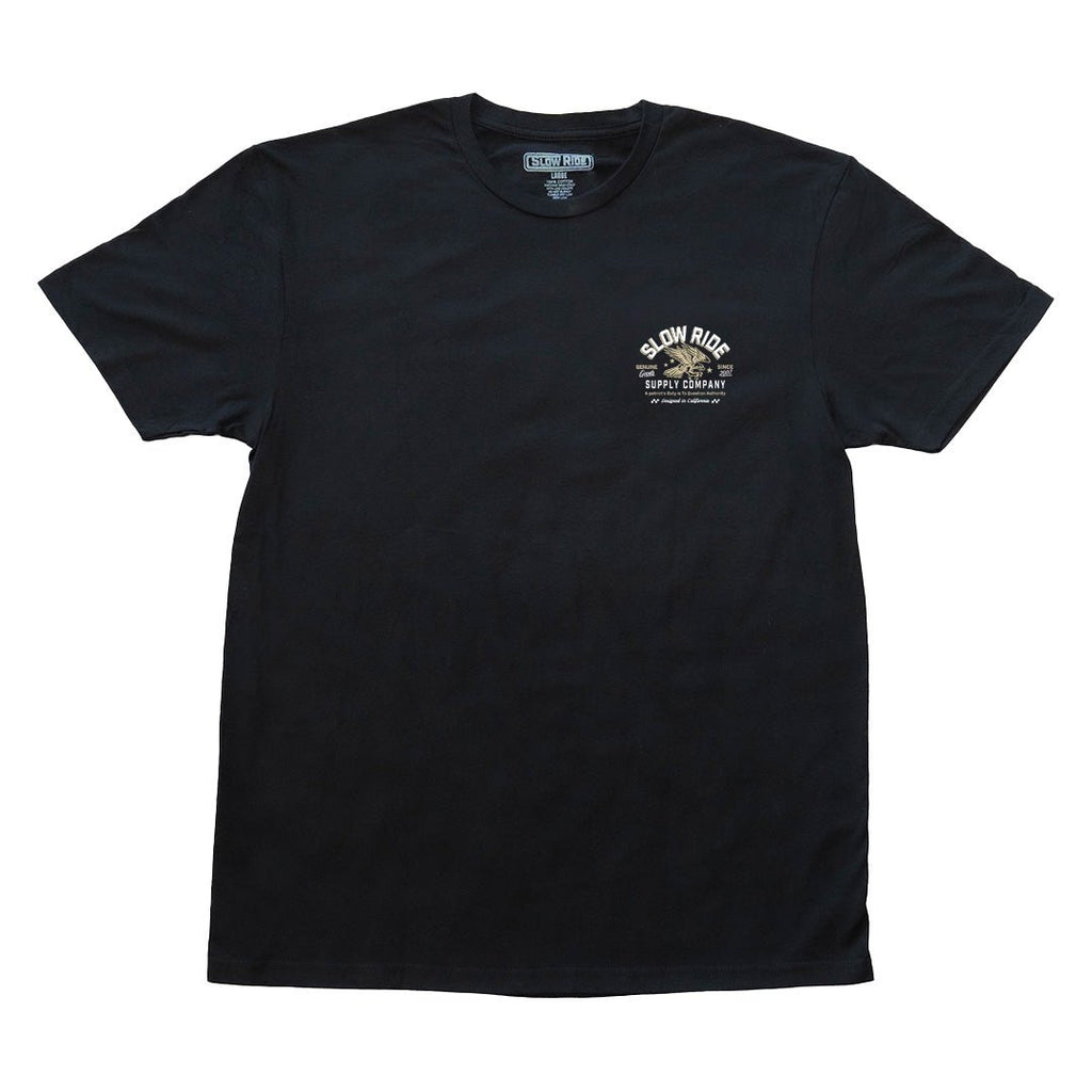Patriot Tee (Black/Tan) - Slow Ride